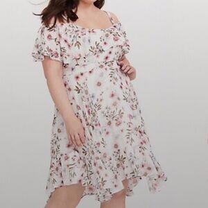 Torrid white floral dress